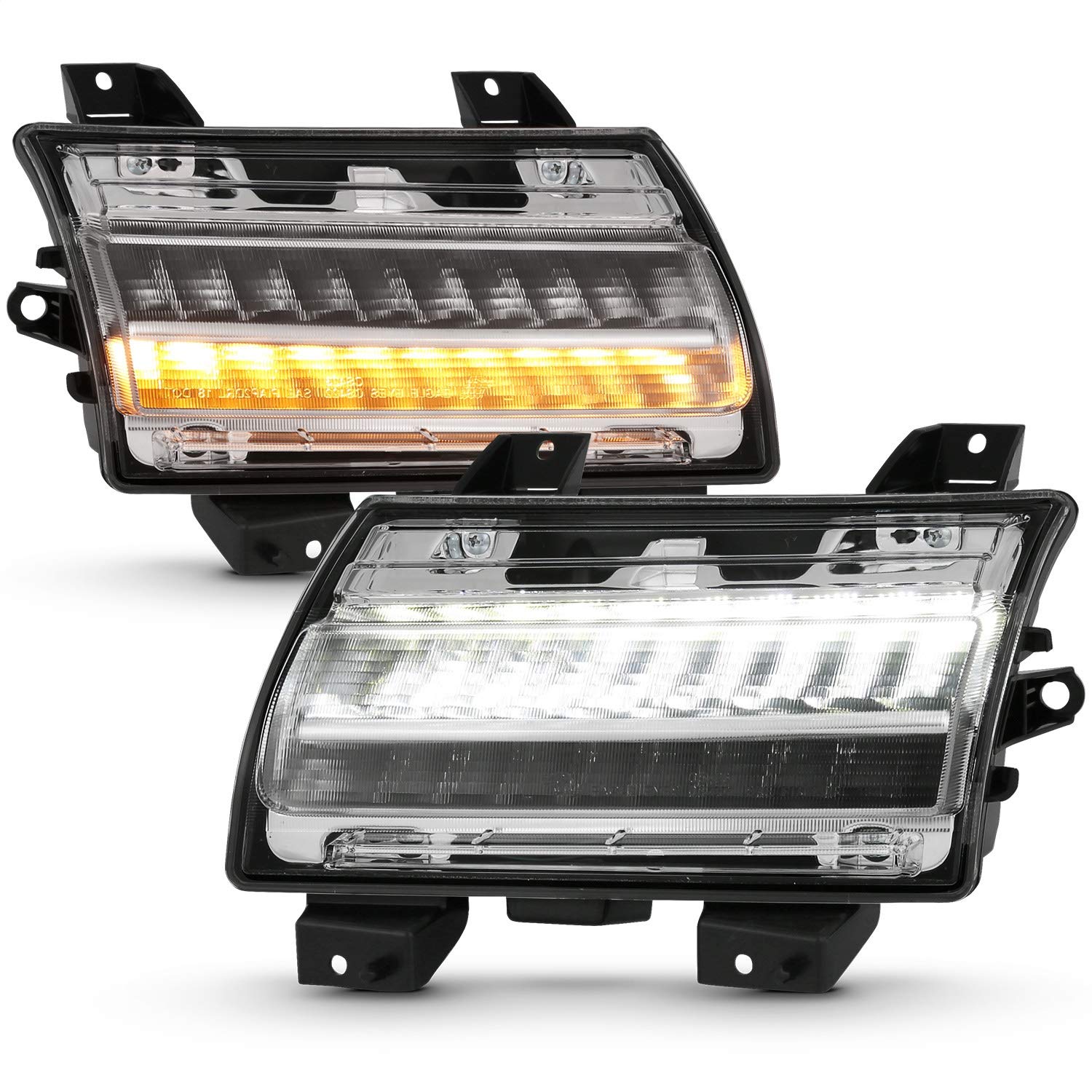 Jeep Wrangler Anzo USA 511083 18 LED Side Marker Light Chrome Clear (w/Sequential)
