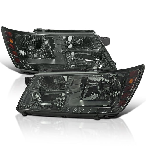 Smoke SPEC-D TUNING Headlights Compatible with 2009-2020 Dodge Journey, Left + Right Pair Headlamps Assembly