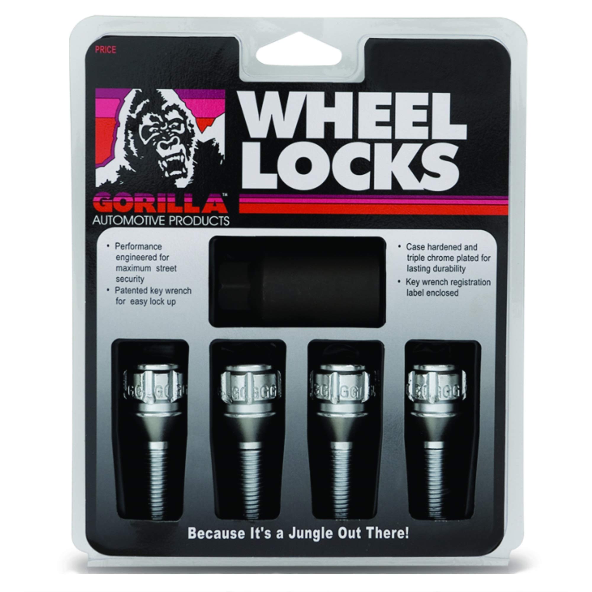 Cone Seat Gorilla Automotive 47179N Bolt Locks (12mm x 1.50 Thread Size)