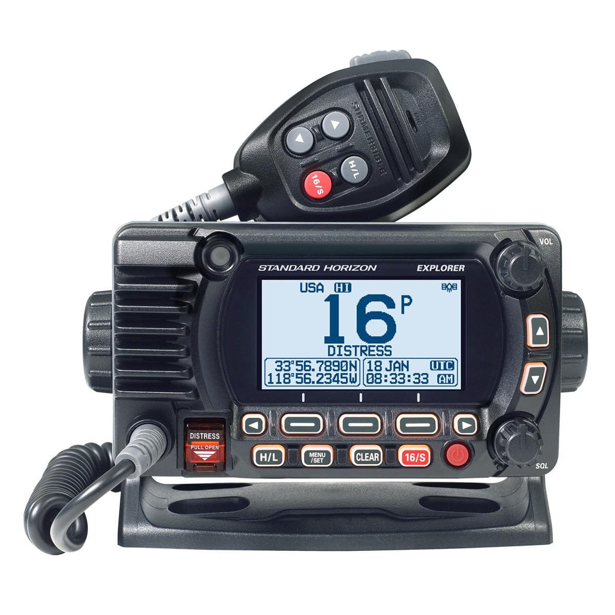 GX1850 Standard Horizon Fixed Mount VHF - NMEA 2000 - Black