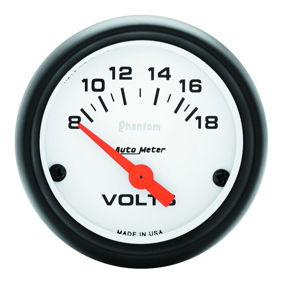 AUTO METER Phantom Electric Voltmeter Gauge 5791, 2.3125 in.