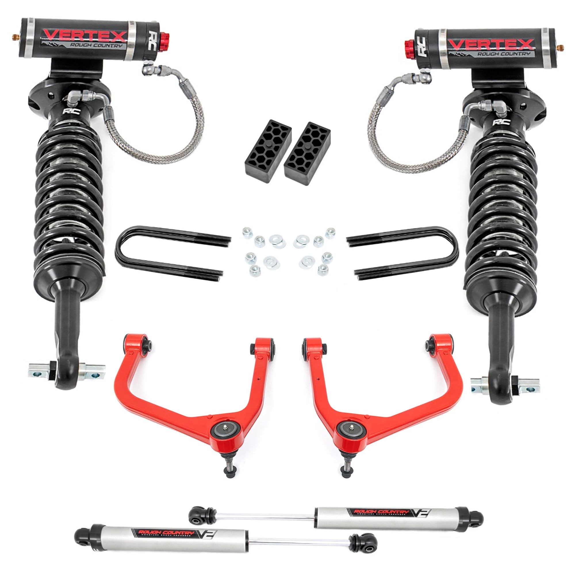 3.5" Rough Country Vertex/V2 Lift Kit for 22-24 Chevy Silverado 1500-28257RED