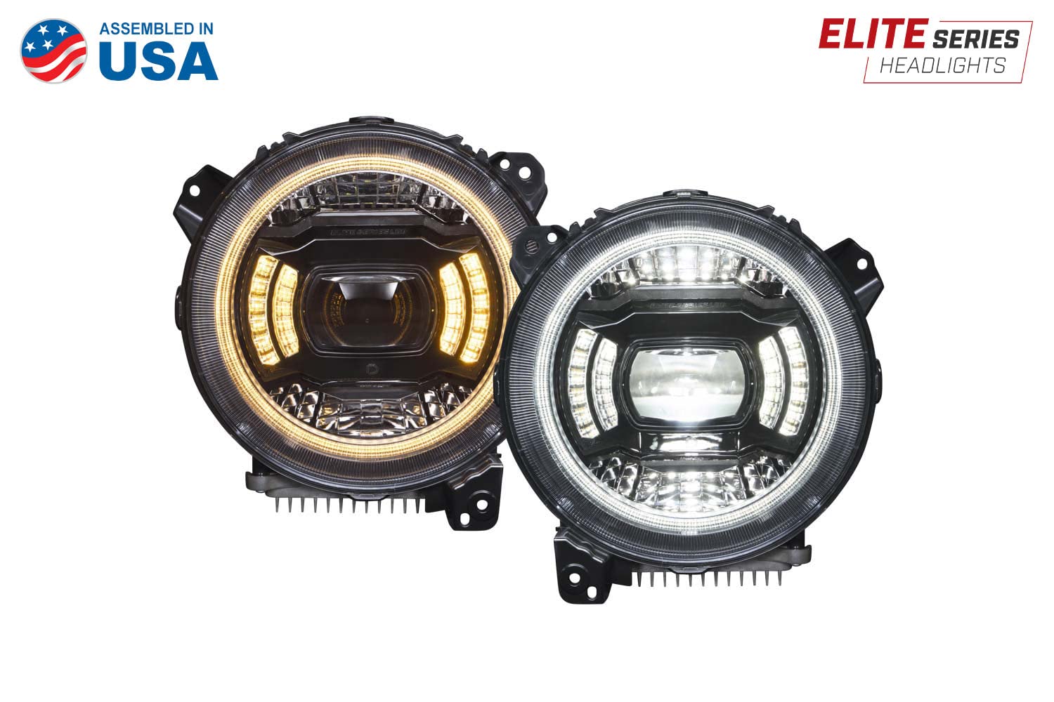 Diode Dynamics LED Elite Headlights compatible with Jeep JL Wrangler 2018-2026, Elite Max