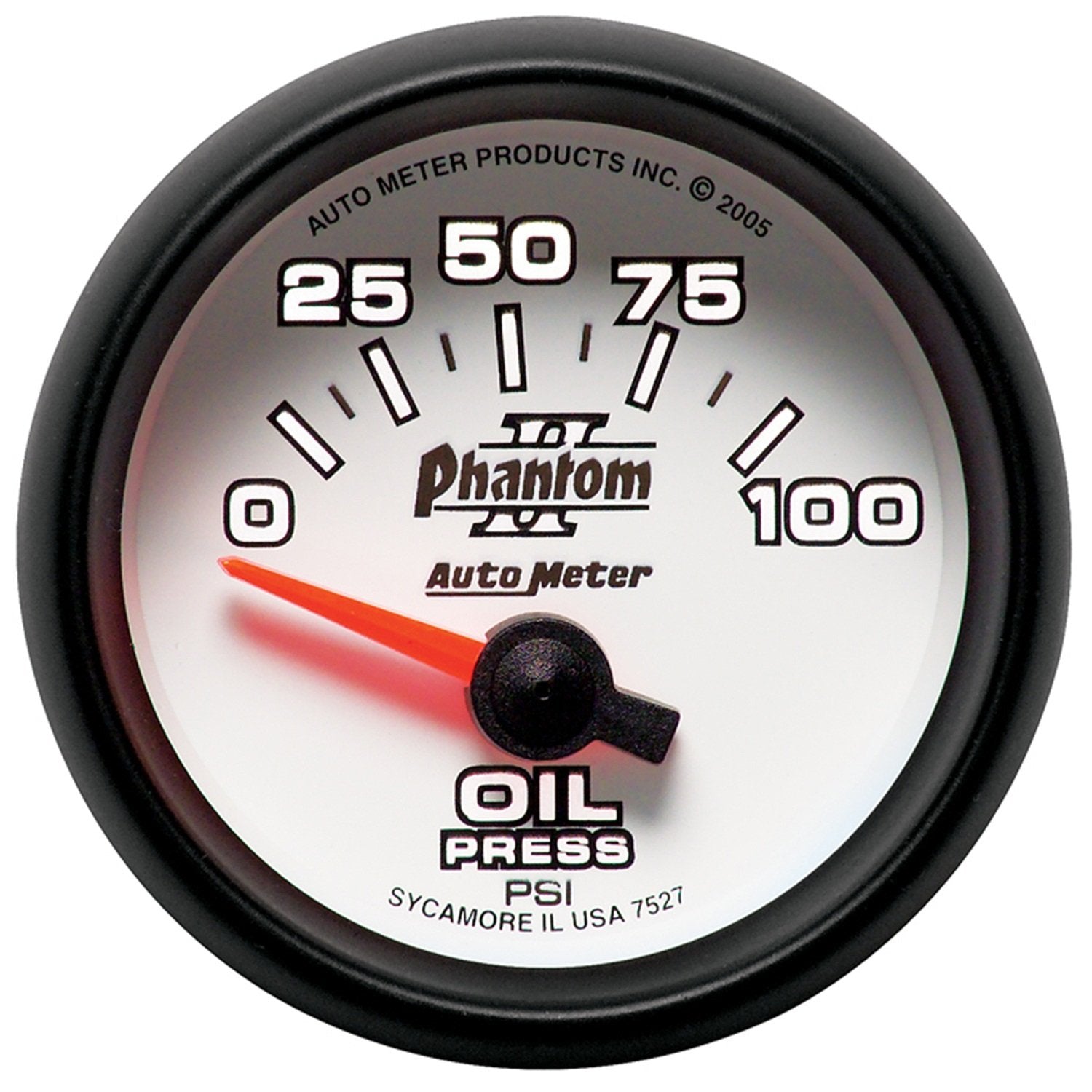 Auto Meter Phantom II 2-1/16" 0-100 PSI Short Sweep Electric Oil Pressure Gauge 7527