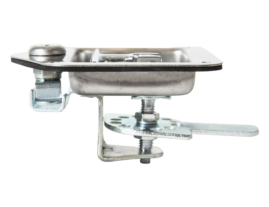 Buyers Products T-Handle L8815 Locking Single Point Latch With Gasket, With 2 Keys, Polished Stainless Steel, For Truck Bed Tool Boxes, Trailer Doors, RVs, Campers, Truck Cap Latch