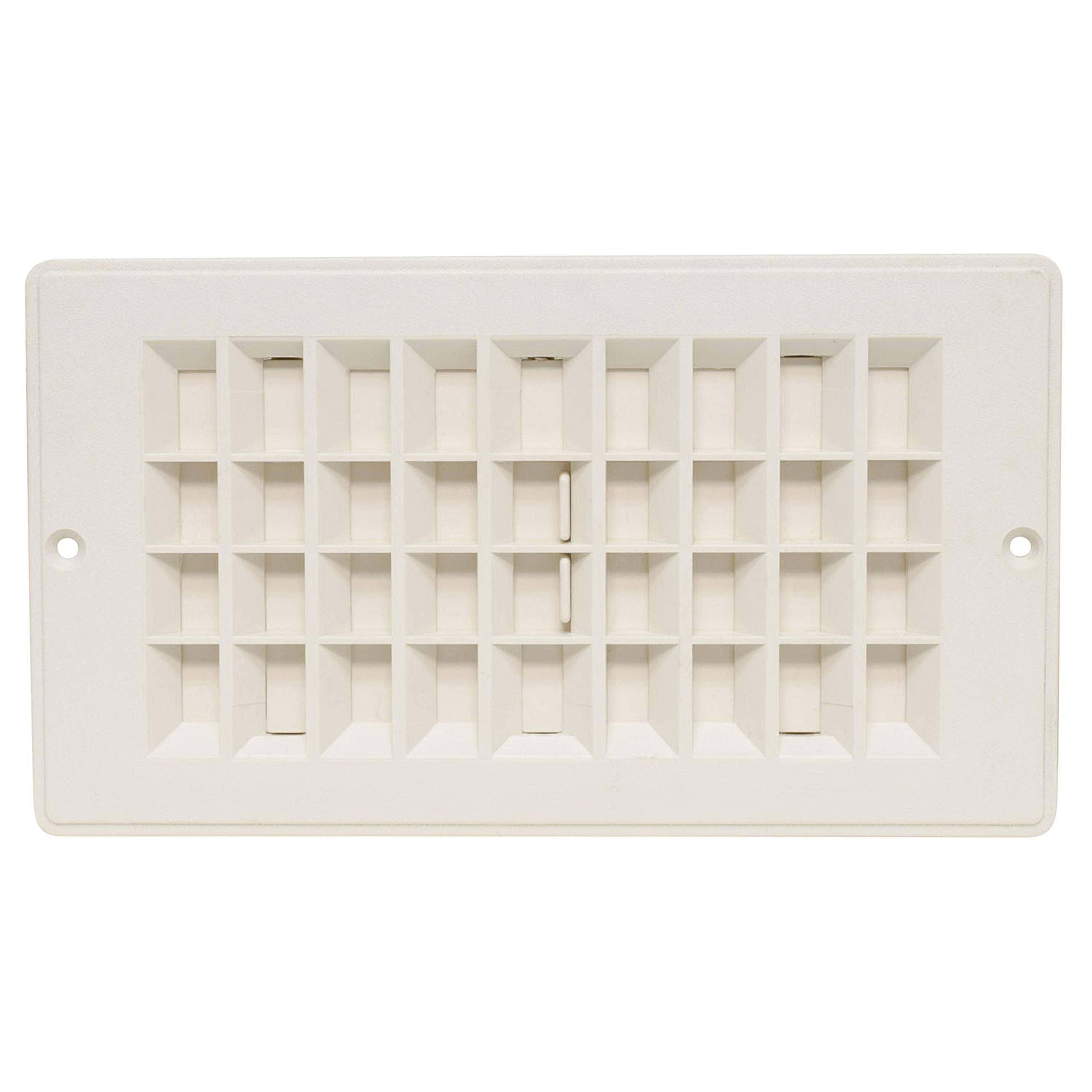 A10-3364VP Valterra Dampered Heating and A/C Floor Register - 4" x 8", Off White