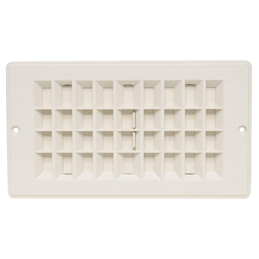 A10-3364VP Valterra Dampered Heating and A/C Floor Register - 4" x 8", Off White