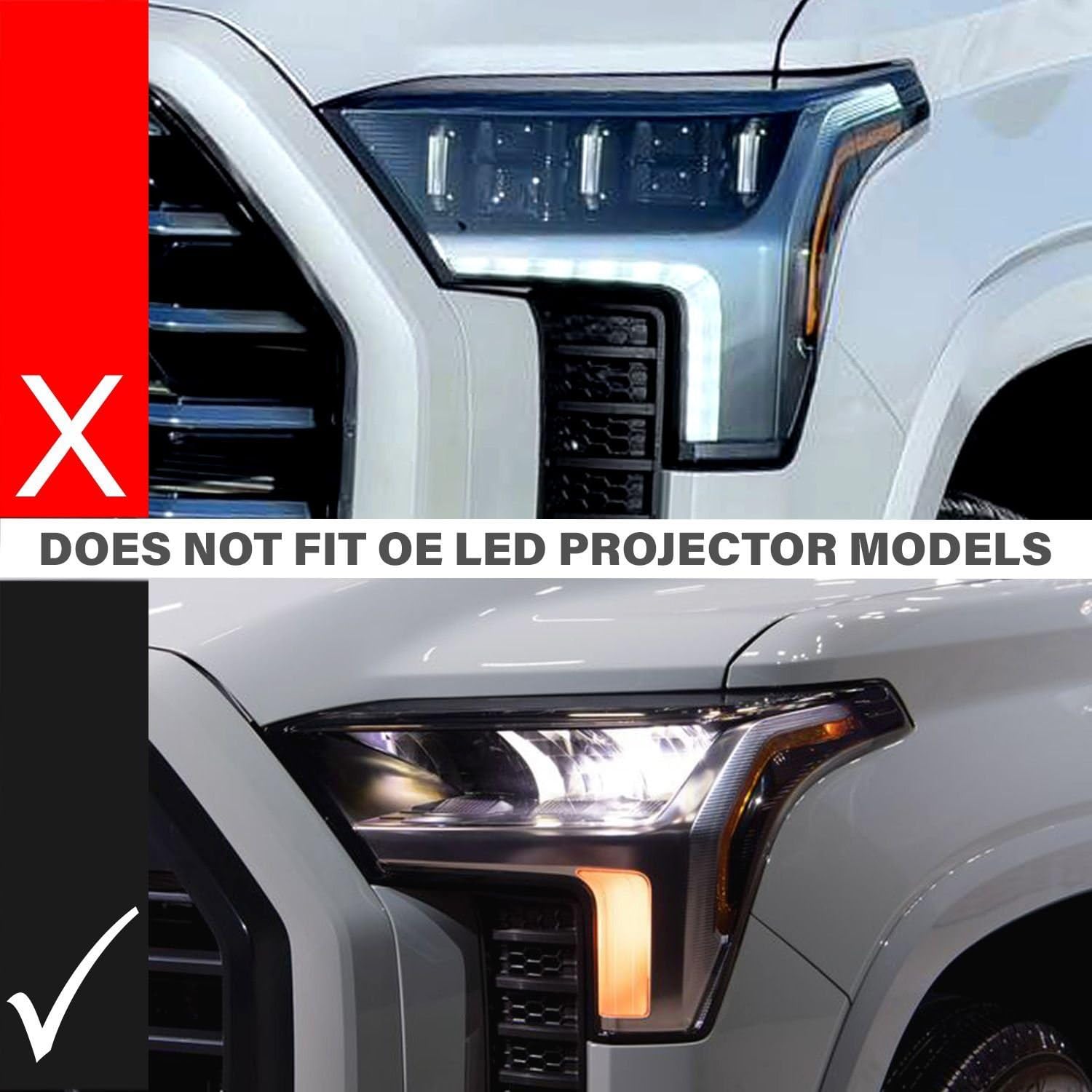22-24 Toyota Tundra ANZO (w/Factory LED Refl. & OE Bumper) Z-Series Full LED DRL Vent Lights - Pair