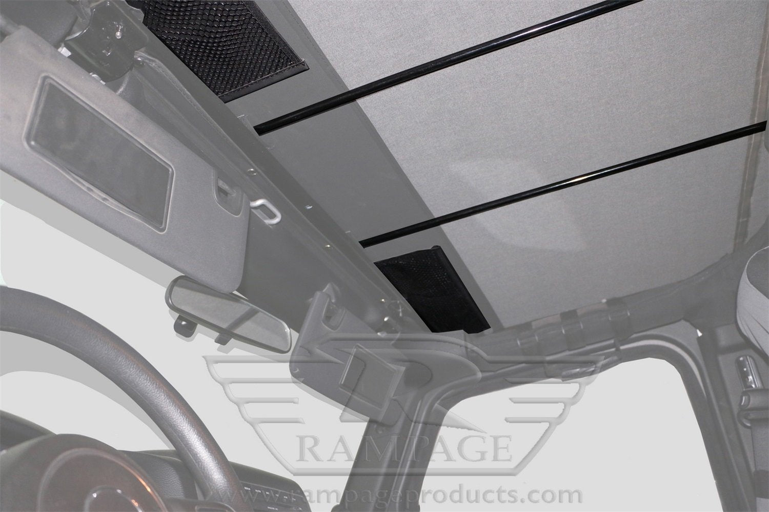 Factory Replacement Soft Top for Jeep Wrangler YJ RAMPAGE PRODUCTS | Tinted Windows, Door Skins, Vinyl, Black Diamond | 109435 | Fits 1992-1995 Jeep Wrangler YJ