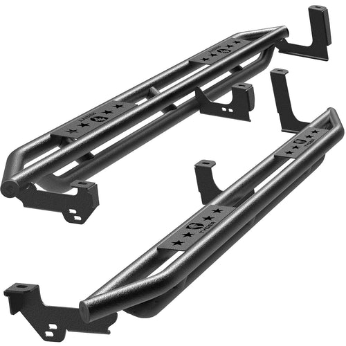 Tyger Auto Compatible with 1999-2006 Chevy Silverado / GMC Sierra 1500 Star Armor; 2001-2006 2500 / 3500HD; 2007 Classic | Double Cab | TG-AM2C20218 | Side Step Rails Nerf Bars Running Boards