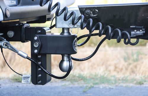 Cerakote Turnover Ball 6" Drop Hitch w/ 3" Shank (8K/21K GTWR) w/ Weight Safe LTB6-3-KA-CER-BLA Cerakote Black Coating