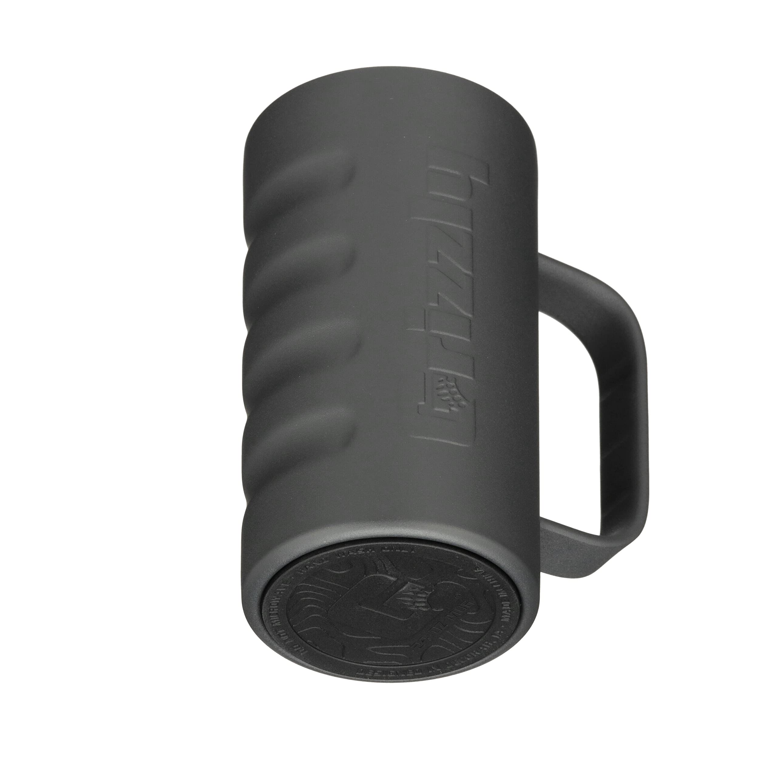 20 oz Grizzly Grip Mug | Stainless Steel | Vacuum Insulated with TwistTop Lid and Handle | For Coffee Car Travel Beach Camping Hiking Hunting Fishing | Charcoal