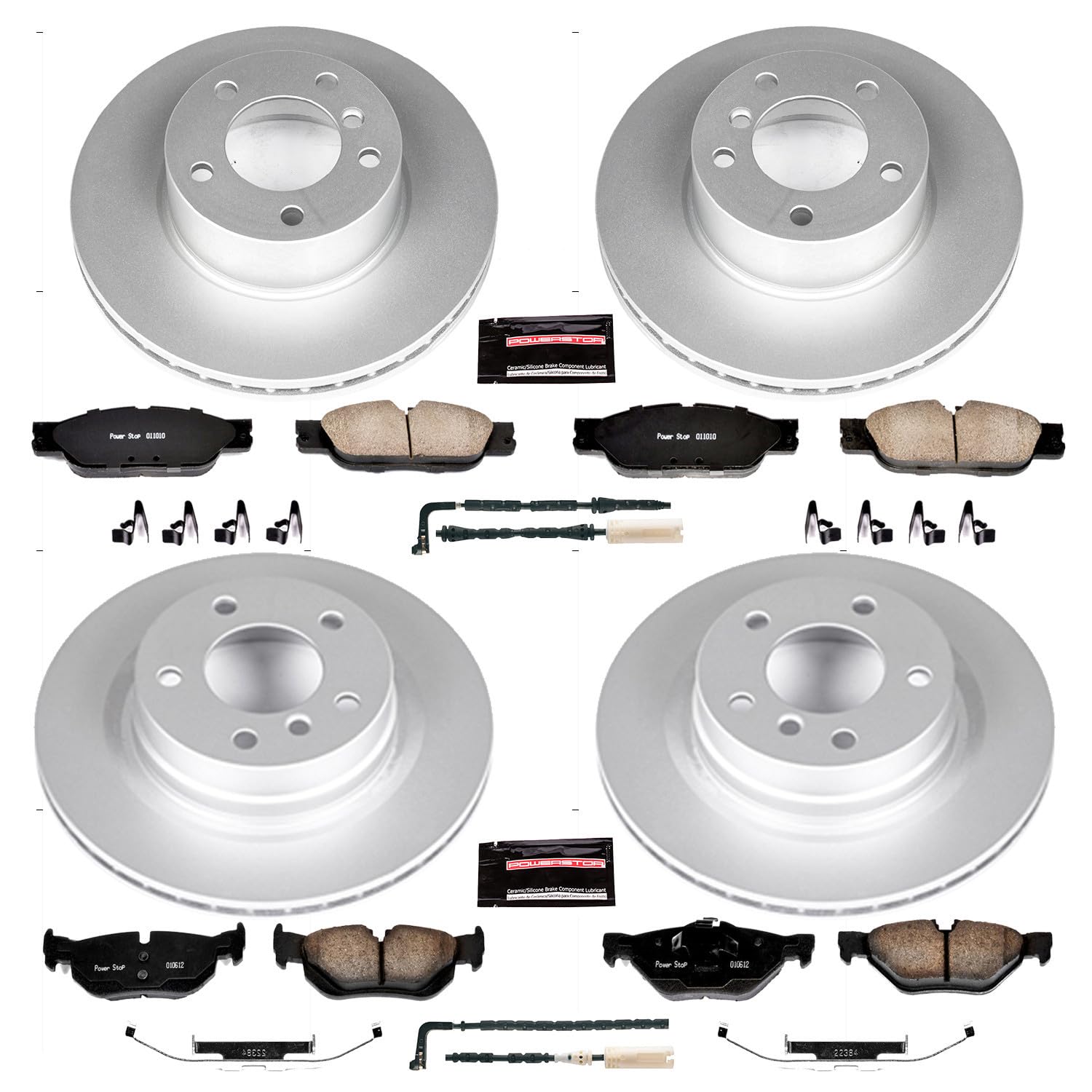 Power Stop Z23 Evolution Geomet Coated Brake Kit For BMW 328i Front and Rear 2007 [Model Specific]