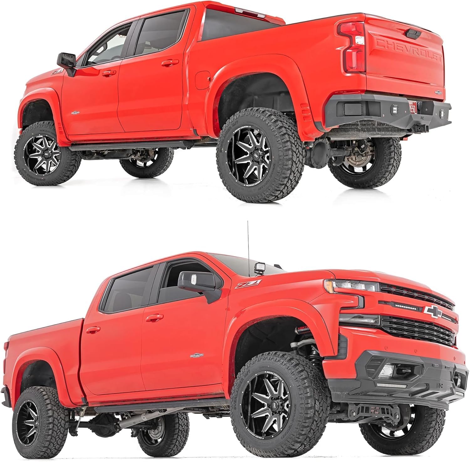 91M Series Rough Country One-Piece Aluminum Wheel - 20x12, 6x135mm Bolt Pattern, 44mm Offset, Gloss Black