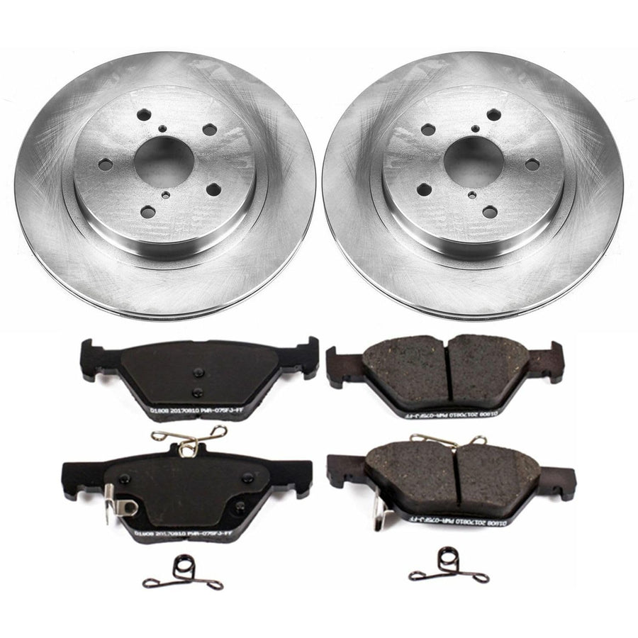 Power Stop KOE7039 Rear Brake Kit Autospecialty OE Replacement Brake Rotors and Ceramic Brake Pads For 2015-2022 Subaru Legacy | 2015-2019 Subaru Outback | 2016-2020 Subaru WRX w/Eyesight Tech