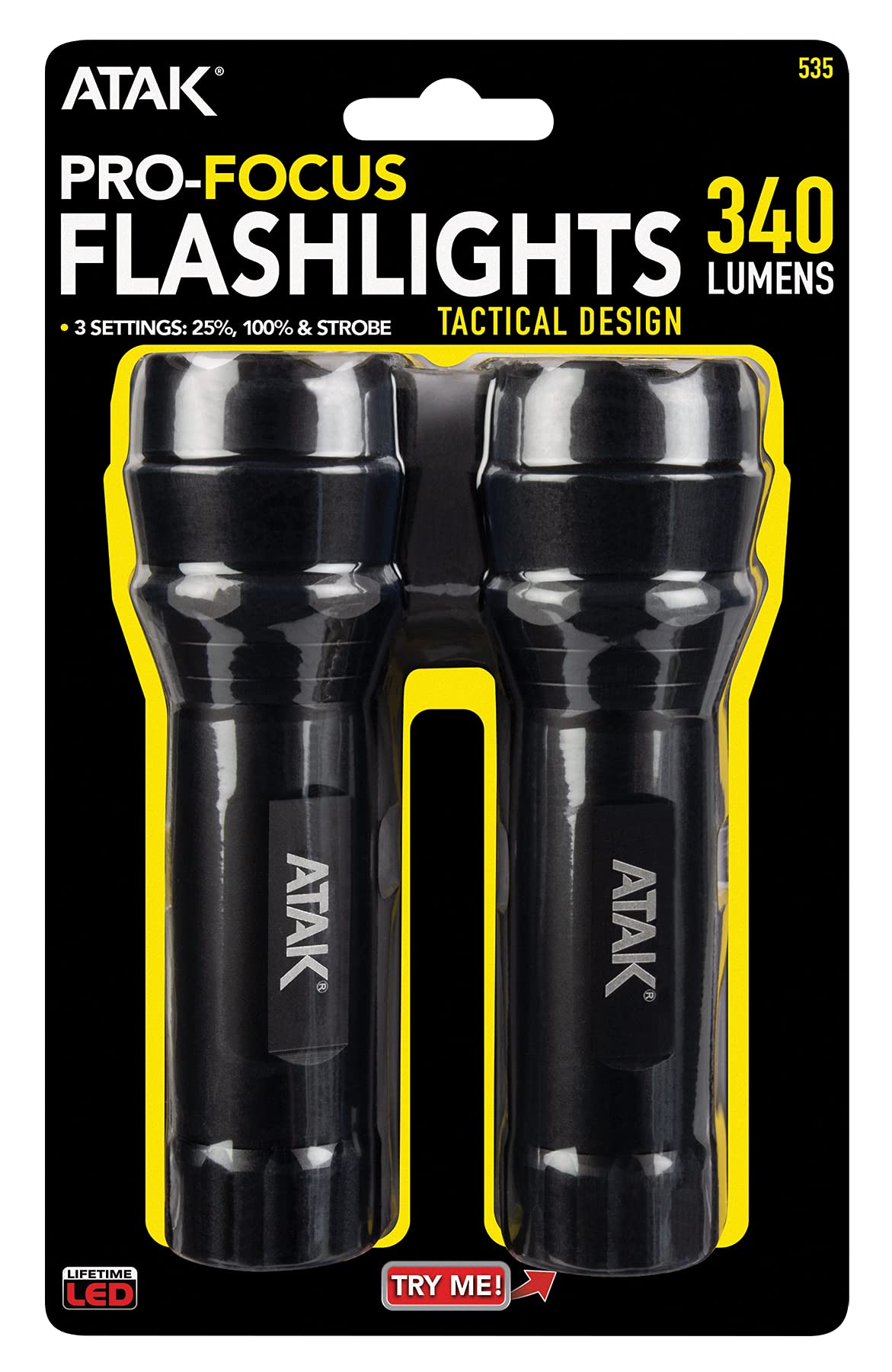 2pc Performance Tool LED Flashlight Set, 2 Pack