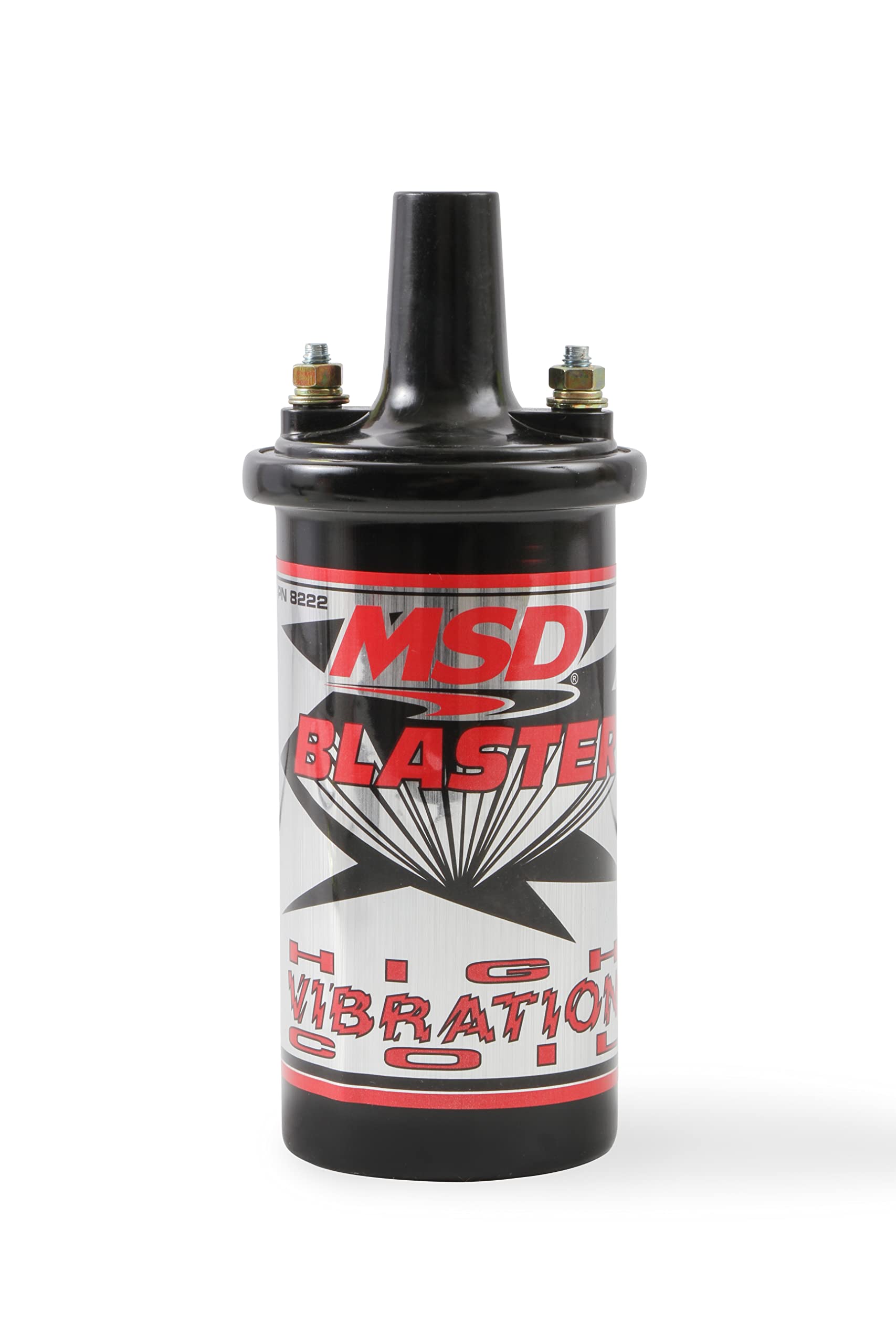 Blaster Series MSD 8222 Ignition Coil, Canister Style, High Vibration, Black, Individual