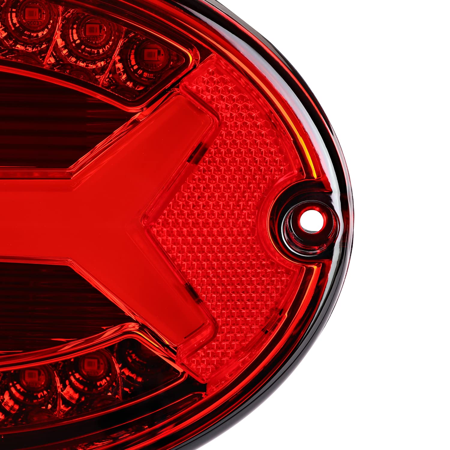 Red Tail Lights SPEC-D TUNING w/LED Tube Bar Compatible with 1997-2004 Chevy Corvette C5