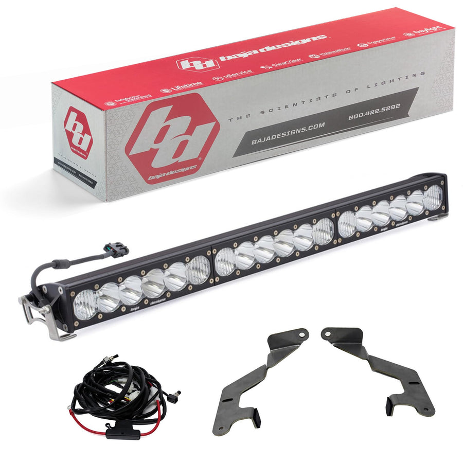 30-inch Baja Designs OnX6+ LED Bar Lower Grille Light Kit for Toyota Tundra, Sequoia Truck (Driving/Combo; Clear)