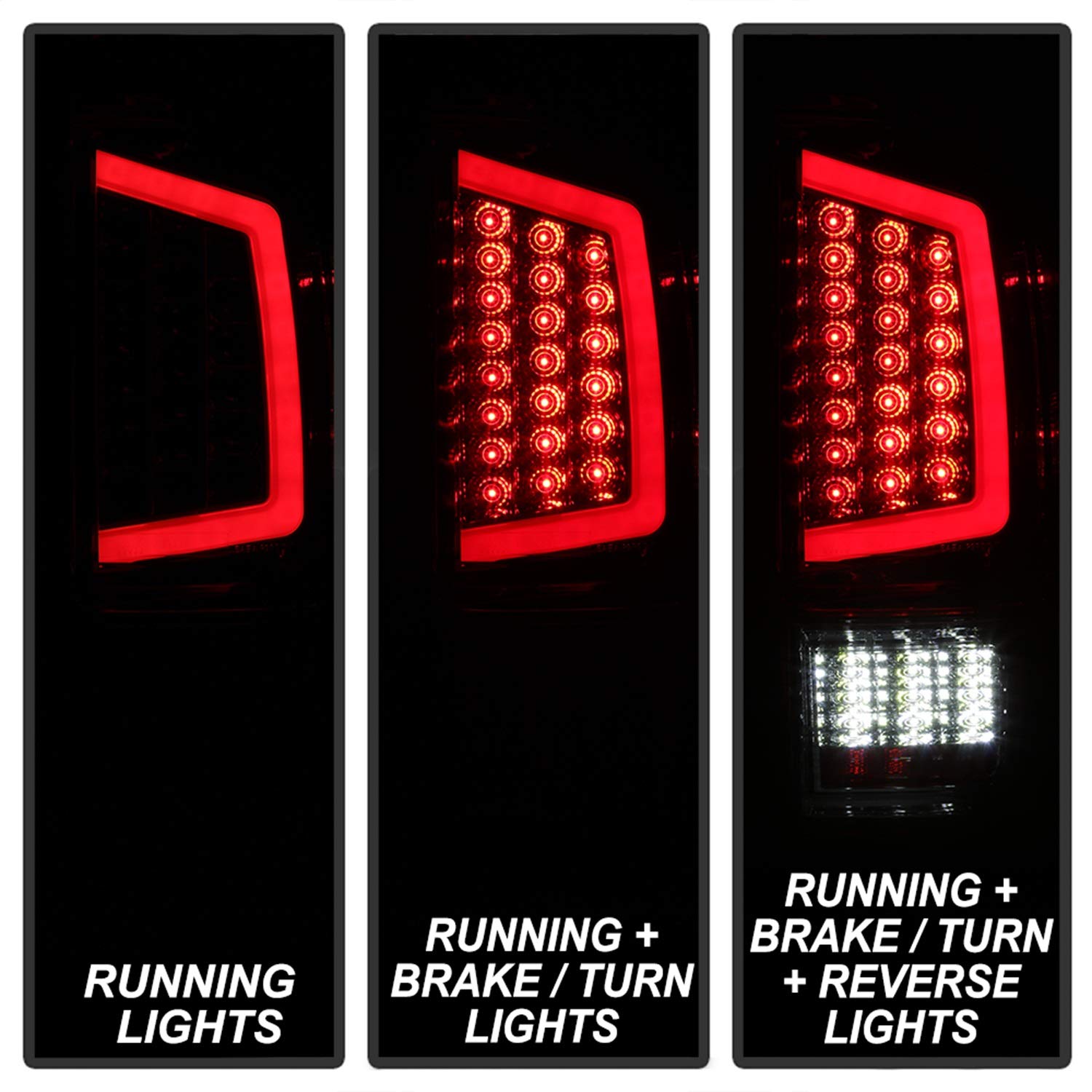 Black Spyder Fiber Optic Led Tail Lights For 2016-2018 Tacoma 9041709