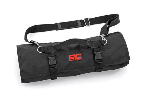 Rough Country Tool Bag Easy Roll-up for UTV and Off Road Vehicles - Water Resistant, 35 Tool Slots, 38" x 18.5"