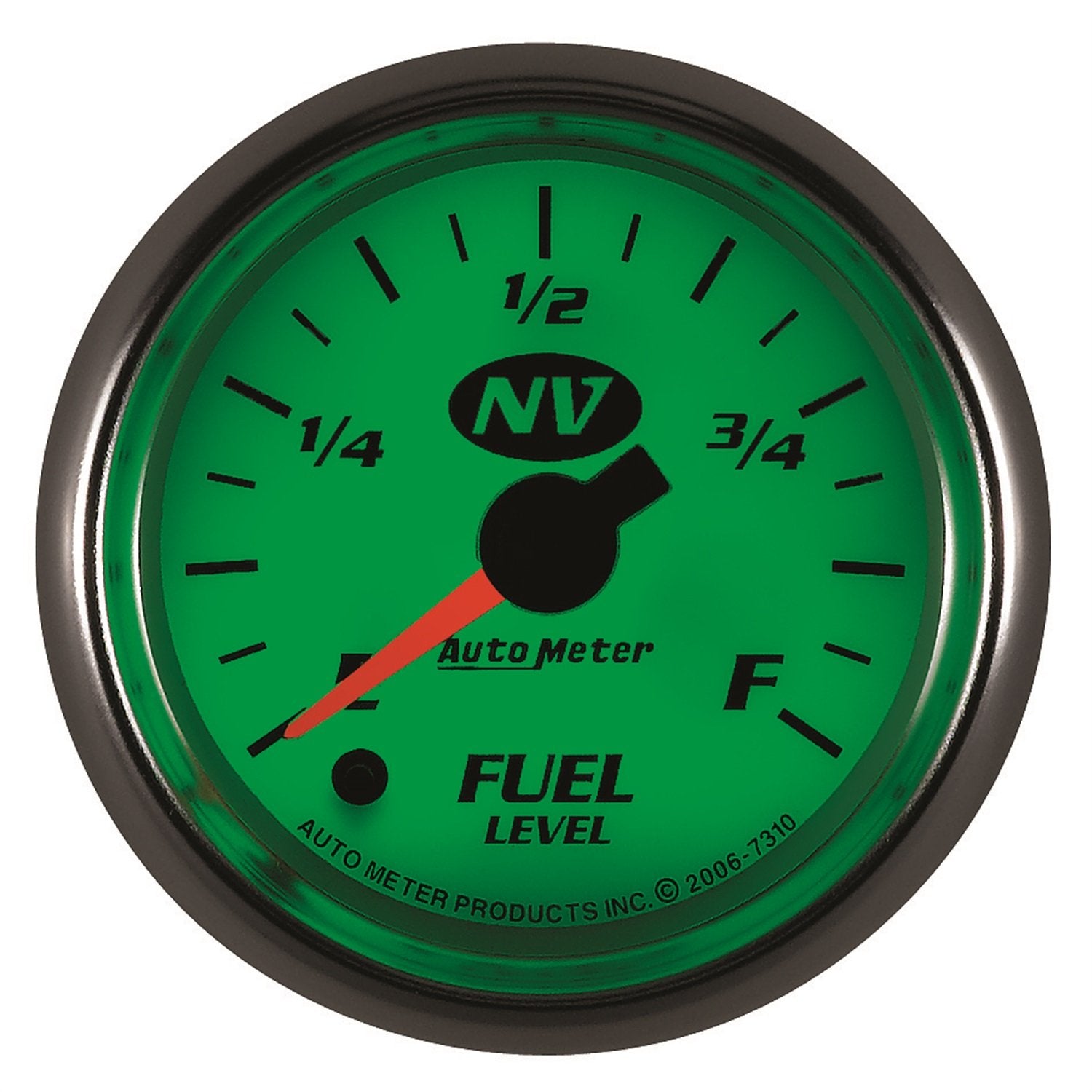 Auto Meter NV 7310 Full Sweep Electric Programmable Empty Full Range Fuel Level Gauge
