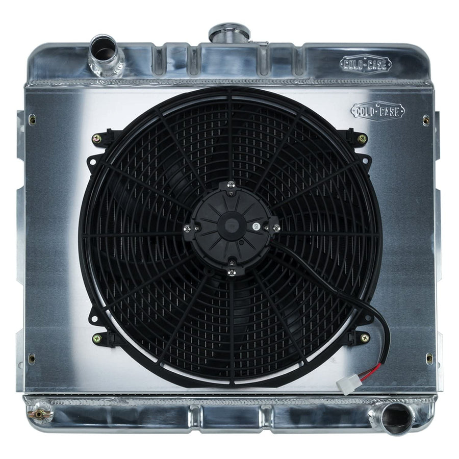 16 Inch Fan Kit 70-72 A,B Body SB Aluminum Performance Radiator MT 17x22 Inch Cold Case Radiators