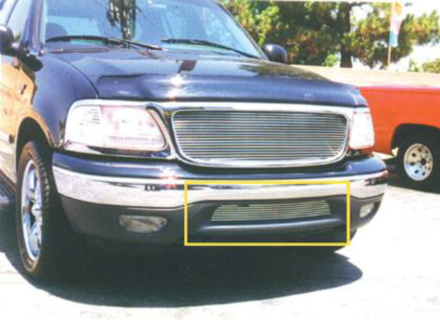 Horizontal T-Rex 25581 Aluminum Polished Finish Billet Bumper Grille Bolt-on for Ford F150