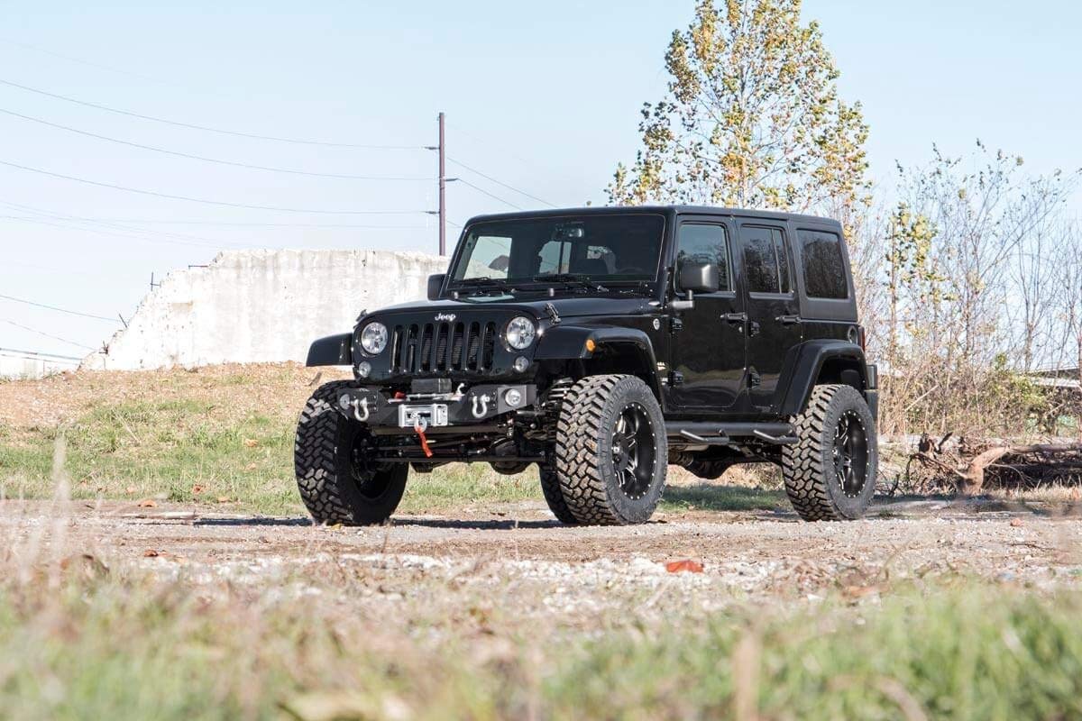 Rough Country Hybrid Stubby Front Bumper for 2007-2018 Jeep Wrangler JK - 1062