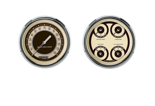 Classic Instruments Nostalgia CT47NT52-LS Gauge Package LS Swap Speedometer and Quad Gauge Fits 1947-1953 Chevy Truck