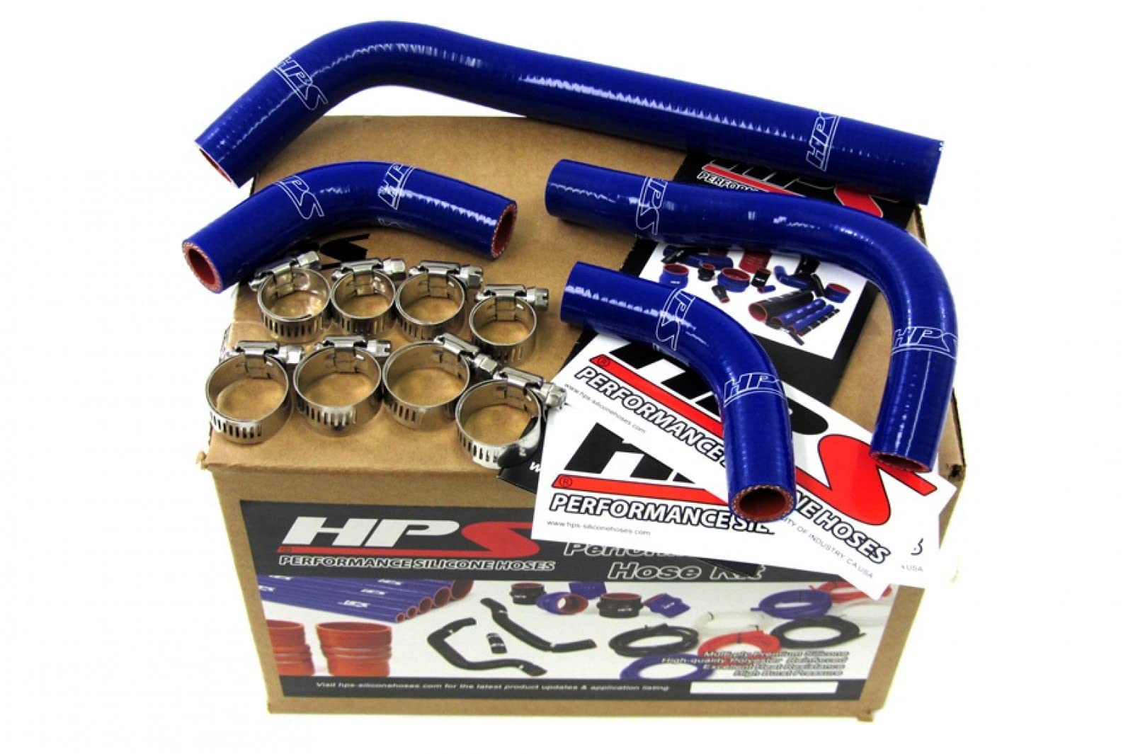 Blue HPS 57-1234-BLUE-1 Silicone Radiator Coolant Hose Kit
