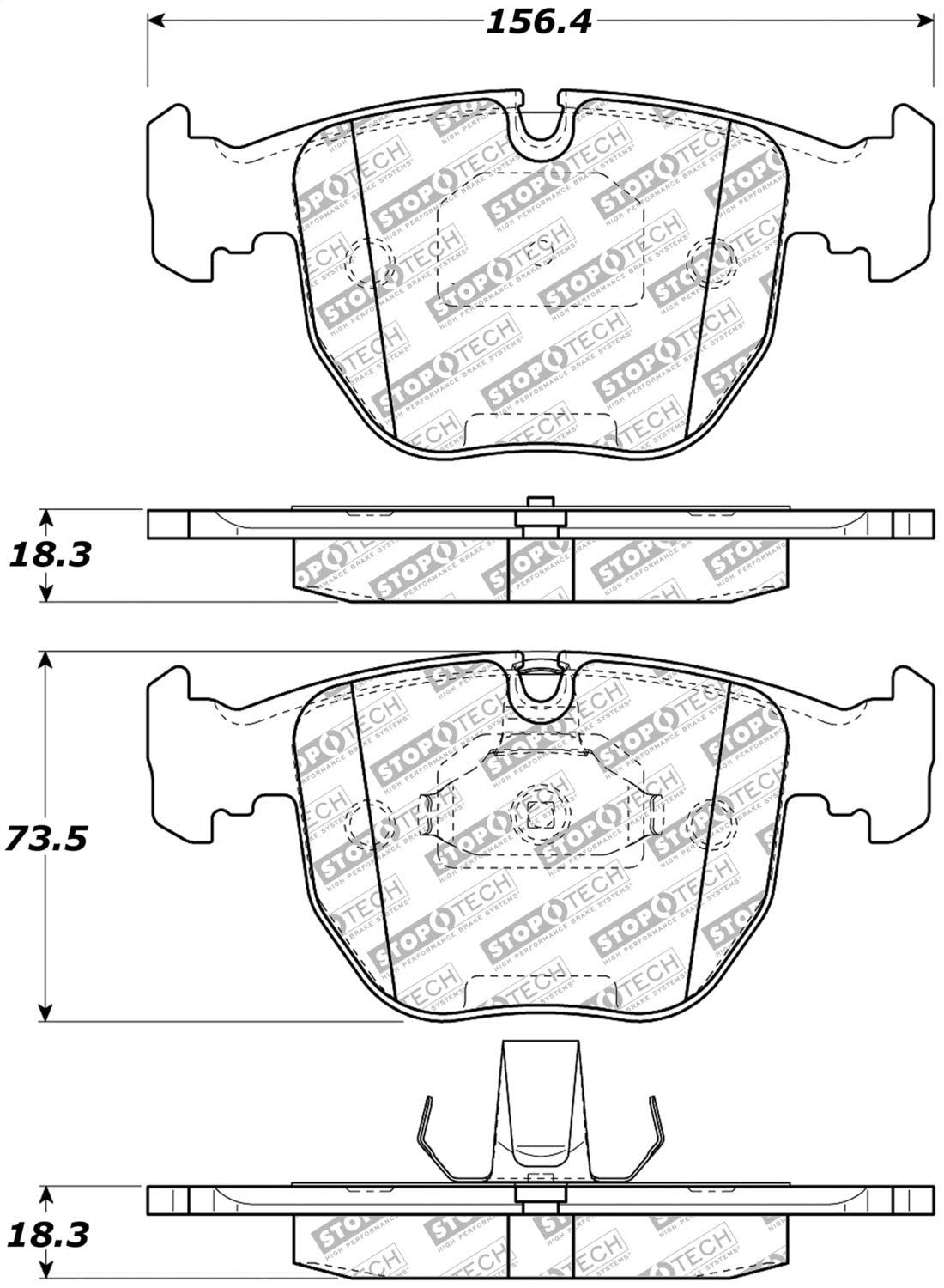 Brake Pads StopTech 305.06810 Street Select with Hardware