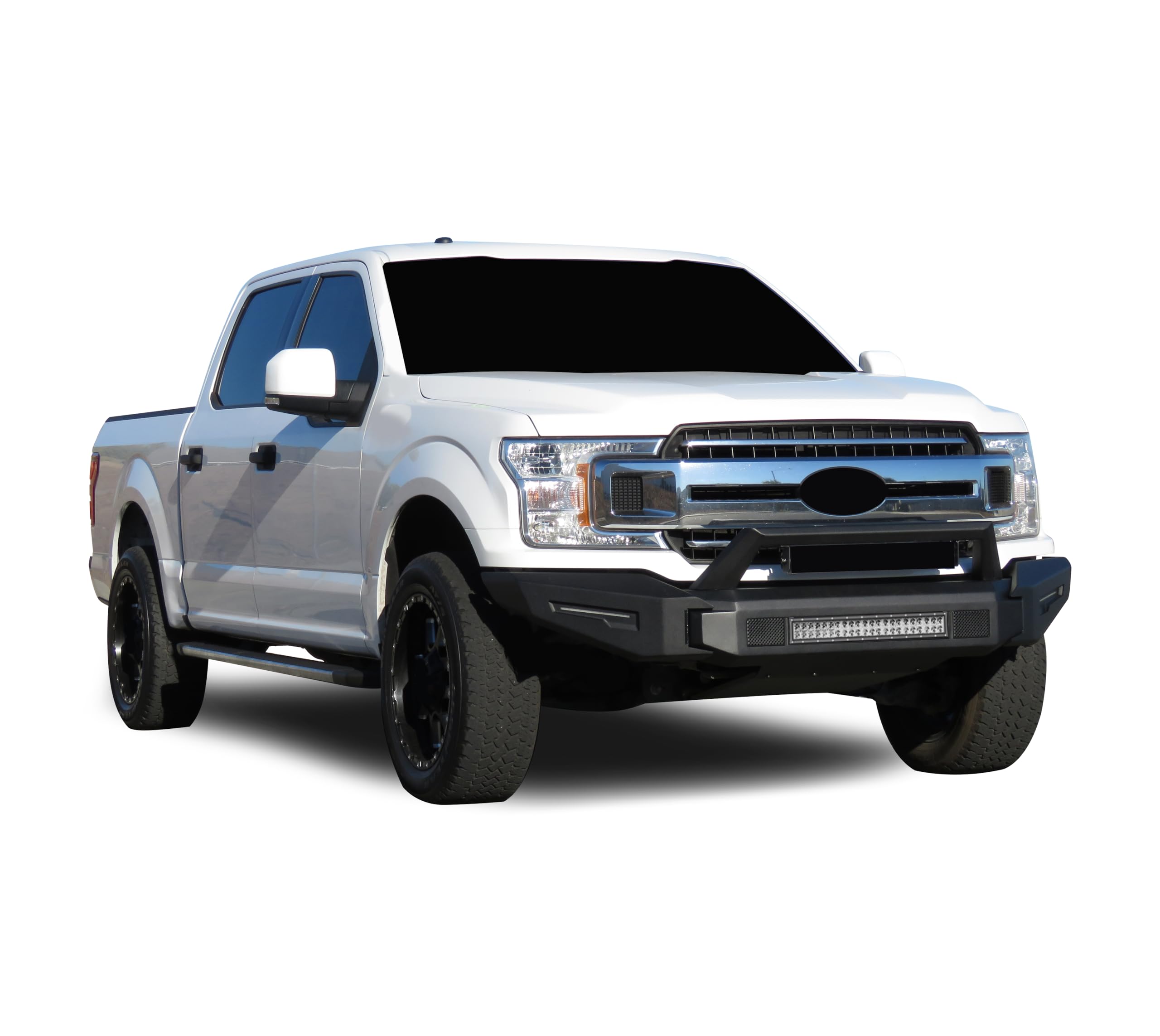 Armour II Black Horse Heavy Duty Front Bumper Kit Matte Black Compatible with 2018-2020 Ford F-150-AFB-F119-K1