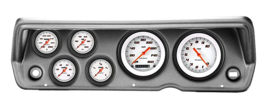 Velocity White Classic Instruments CDDU70VSW101BA Full Sweep Direct Fit 6 Gauge Set Compatible with 1970-1976 Duster