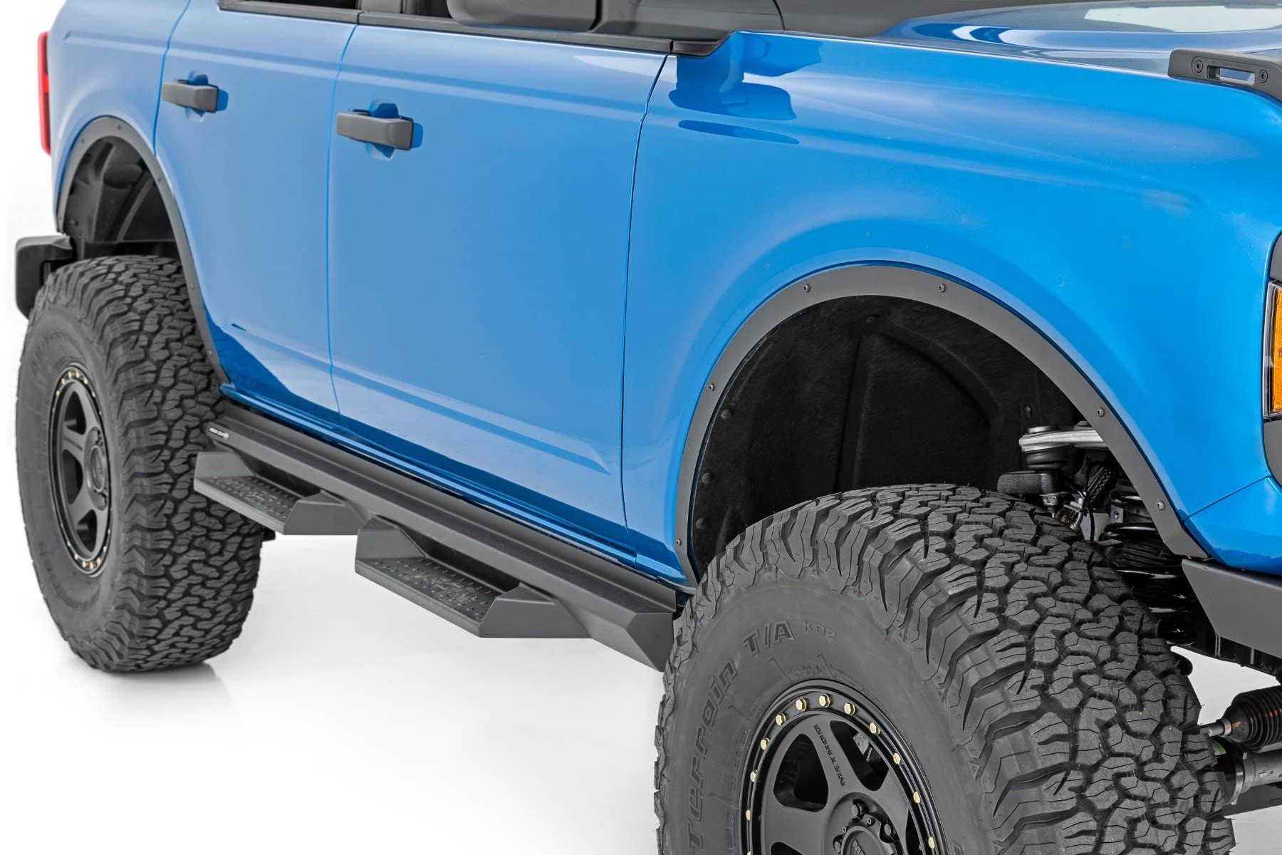 Rough Country Fender Delete for 2021-2023 Ford Bronco Flare - 51061,Black