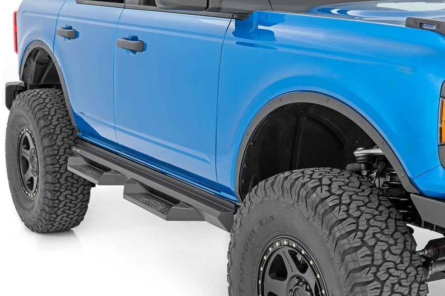 Rough Country Fender Delete for 2021-2023 Ford Bronco Flare - 51061,Black