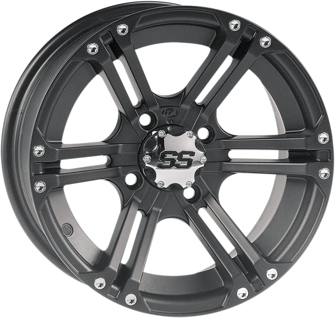ITP SS212 Matte Black Wheel with Machined Finish (14x8"/4x137mm) SS ALLOY