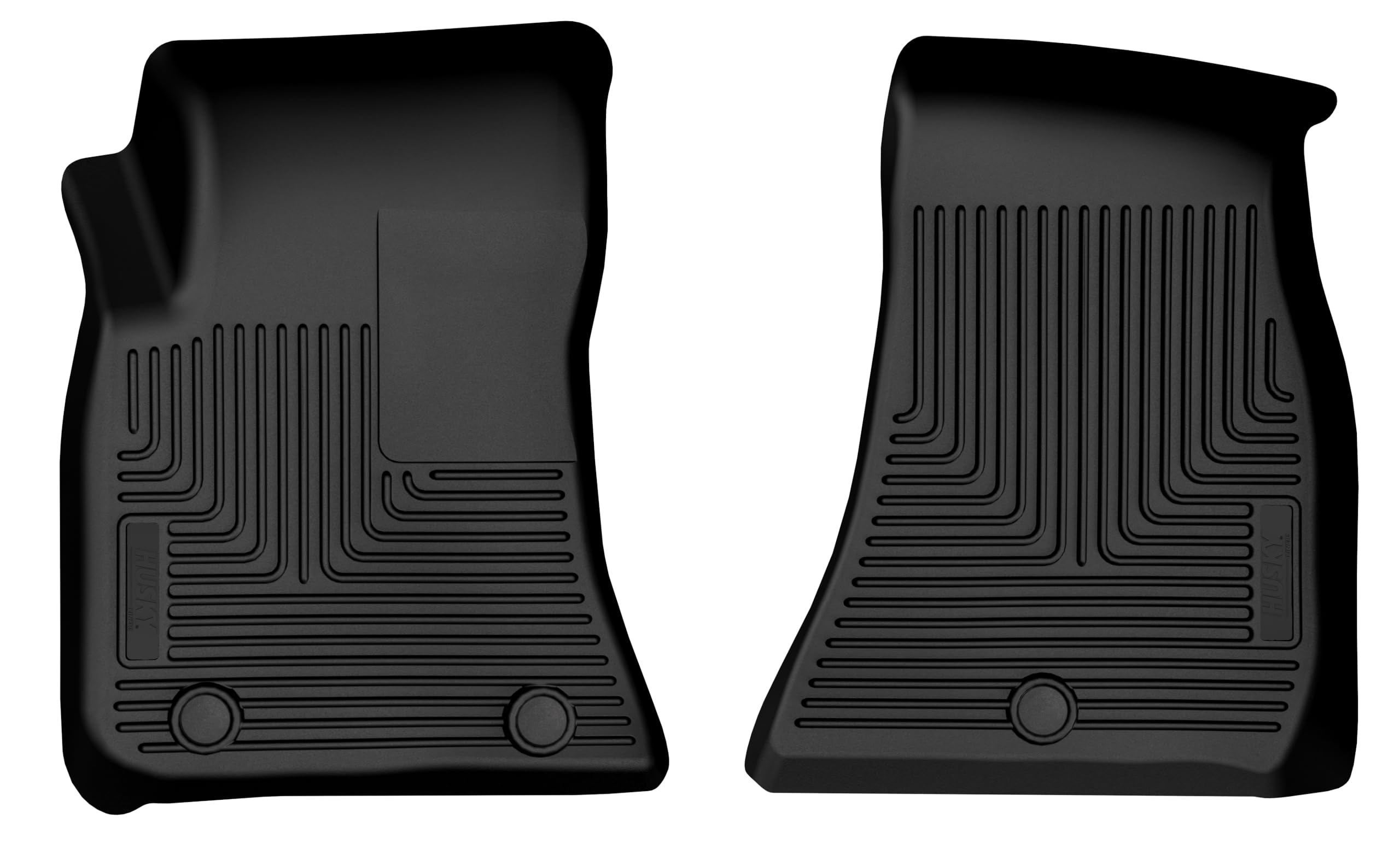 Husky Liners Floor Mats X-act Contour | Fits 2016-2023 Dodge Challenger (Rear Wheel Drive only) | Front Row, 2-pc Black - 54161