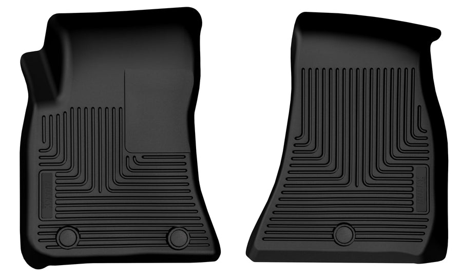 Husky Liners Floor Mats X-act Contour | Fits 2016-2023 Dodge Challenger (Rear Wheel Drive only) | Front Row, 2-pc Black - 54161