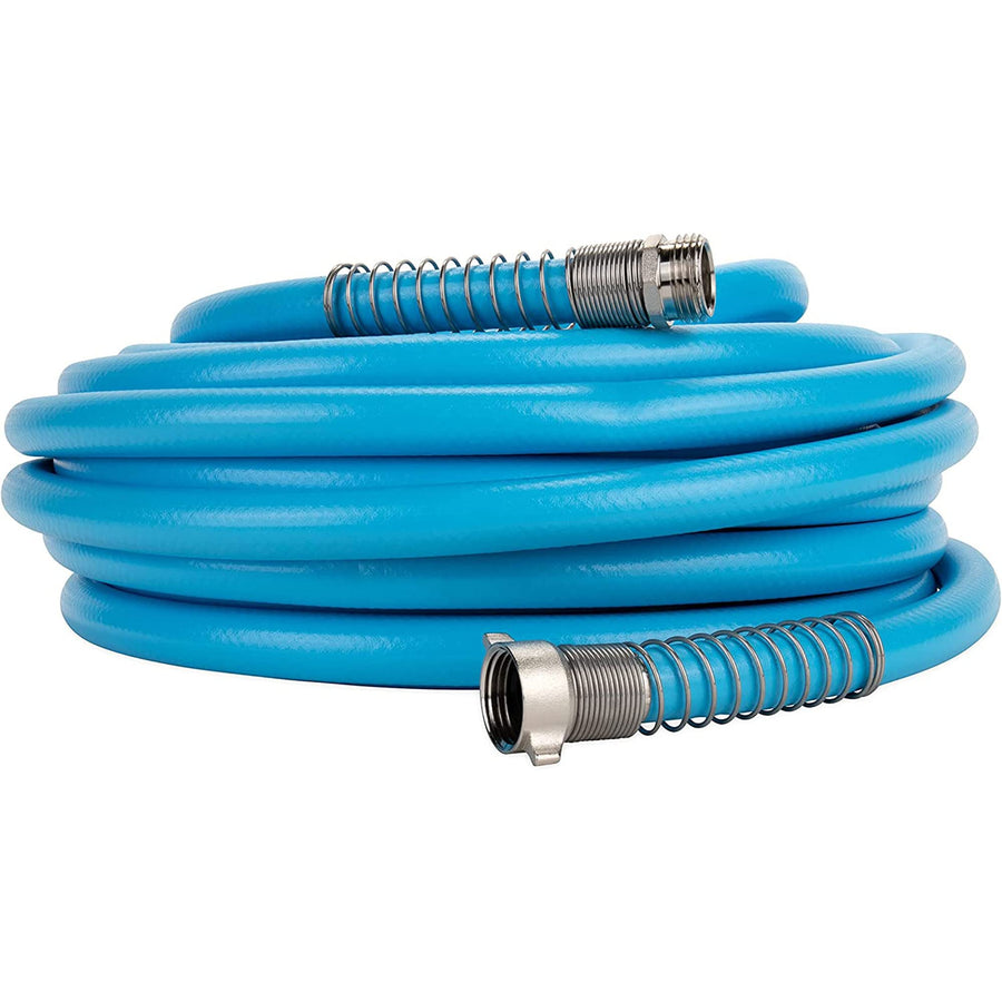 EVOFlex Camco 75-Ft RV Drinking Water Hose - Features Extra Flexible Design w/Stainless Steel Strain Relief Ends - Lead-Free, BPA-Free and Phthalate-Free - 5/8” Inside Diameter (22597)