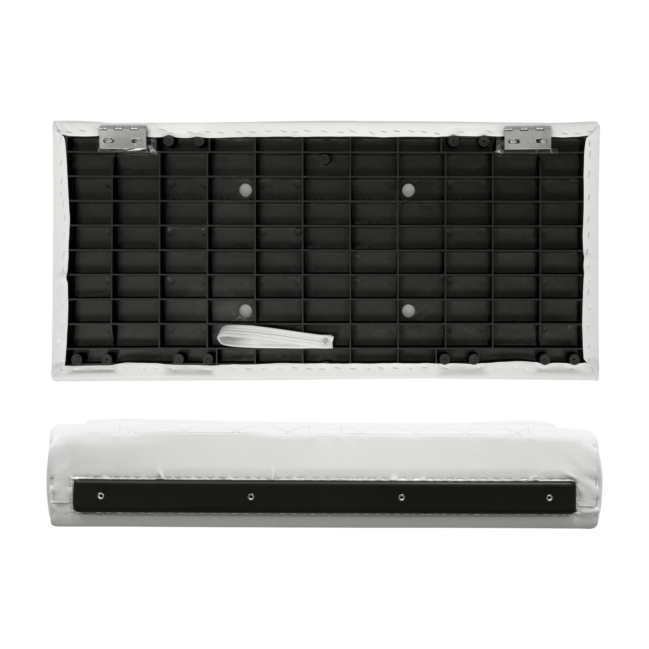 DLX100-1904 Wise DLX Series 37" Pontoon Bench Seat Cushion Set - White/Mariner Blue