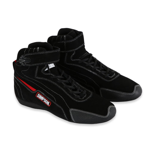 Turbine Racing Shoes Simpson TU700BK High Top - Adult Size 7 - Black