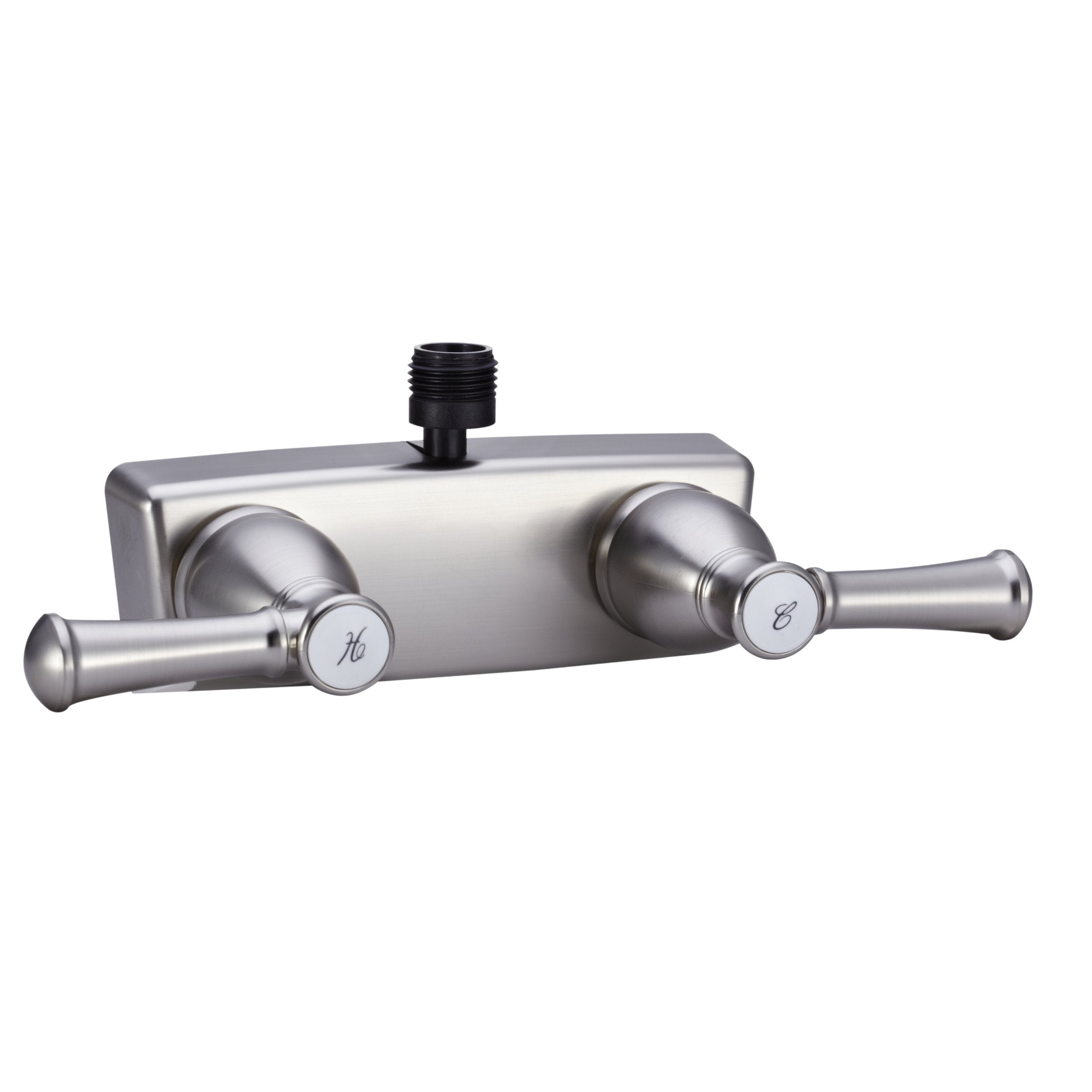 Dura Faucet RV Shower Faucet DF-SA100L-SN Diverter with Hot/Cold Handles (Brushed Satin Nickel)