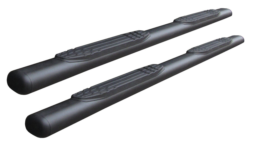 4" Oval Go Rhino 1000 Series Sidesteps & Brackets | Mild Steel, Textured Black | 104451687T | Fits 2020-2024 Jeep Gladiator JT, 4-Door