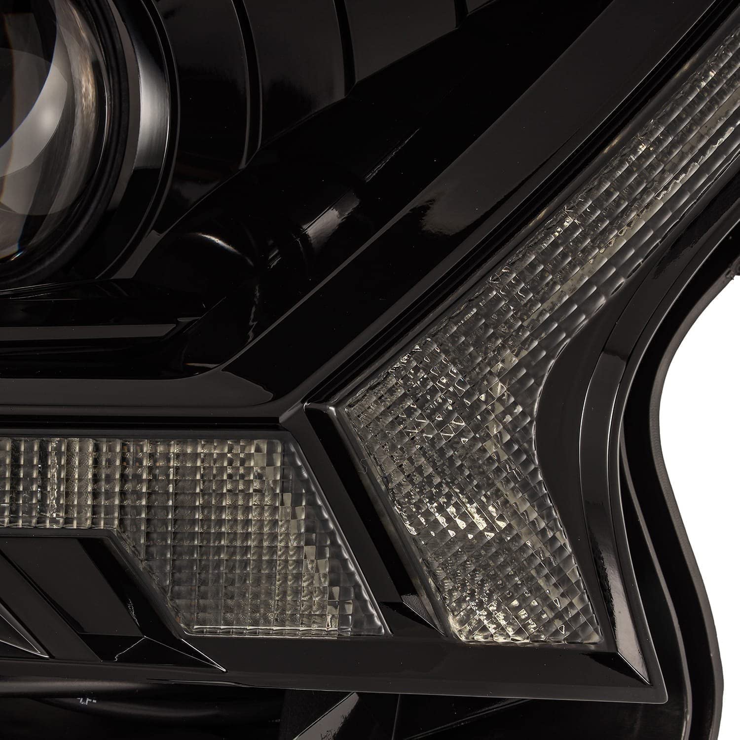 2019+ Ford Ranger AlphaRex (880119) Pro-Series Proj Headlights Plank Style Alpha Black w/Seq Signal/DRL