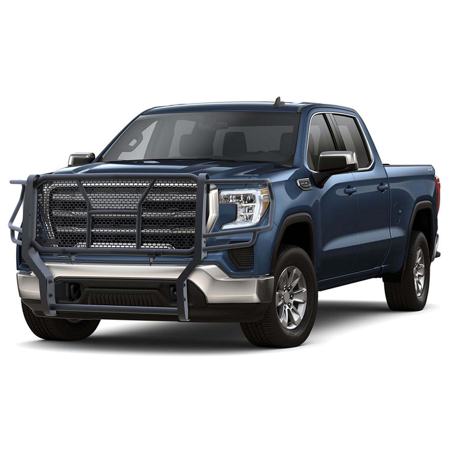 RUGGED Black Horse Heavy Duty Grille Brush Bumper Guard Modular Black Compatible with 2020-2023 GMC Sierra 2500 HD|2020-2023 GMC Sierra 3500 HD-RU-GMSI20-B