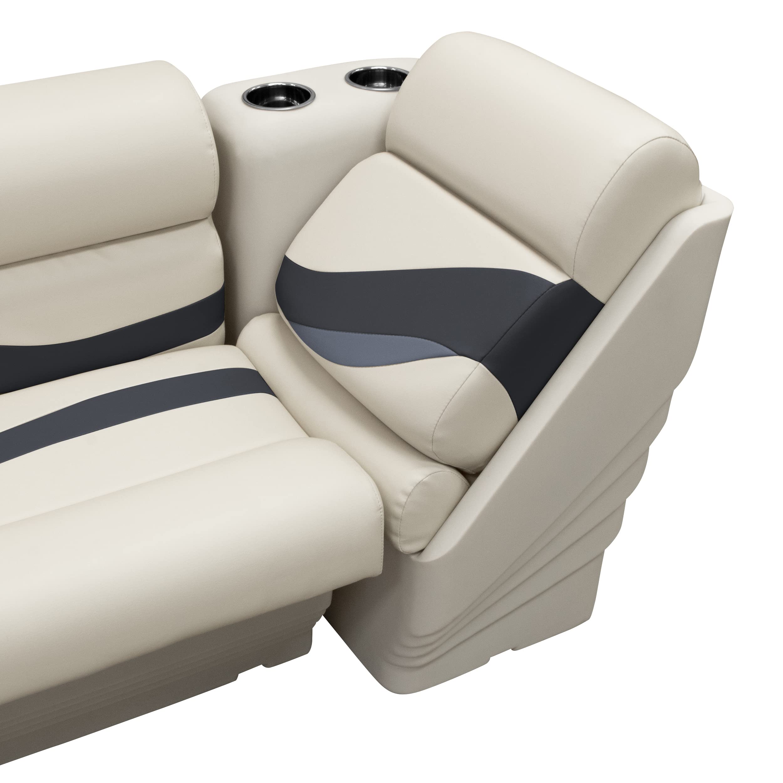 Wise Premier Series BM13006L-986 Pontoon Left Lean Back Recliner, Platinum/Spectra Navy/Cobalt