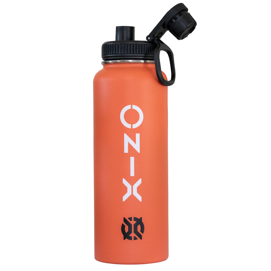 Stainless Steel ONIX Pickleball Accessory Dishwasher Safe Insulated Sweat Proof Double Wall 40 oz. Water Bottle — Orange