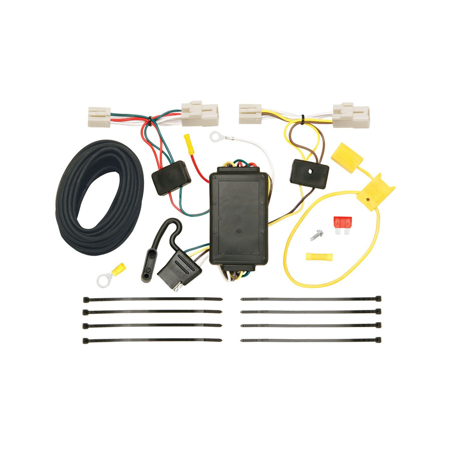 Tekonsha T-One® Harness T-Connector, 4-Way Flat, Compatible with Select Pontiac Vibe : Scion xB : Toyota Matrix Black
