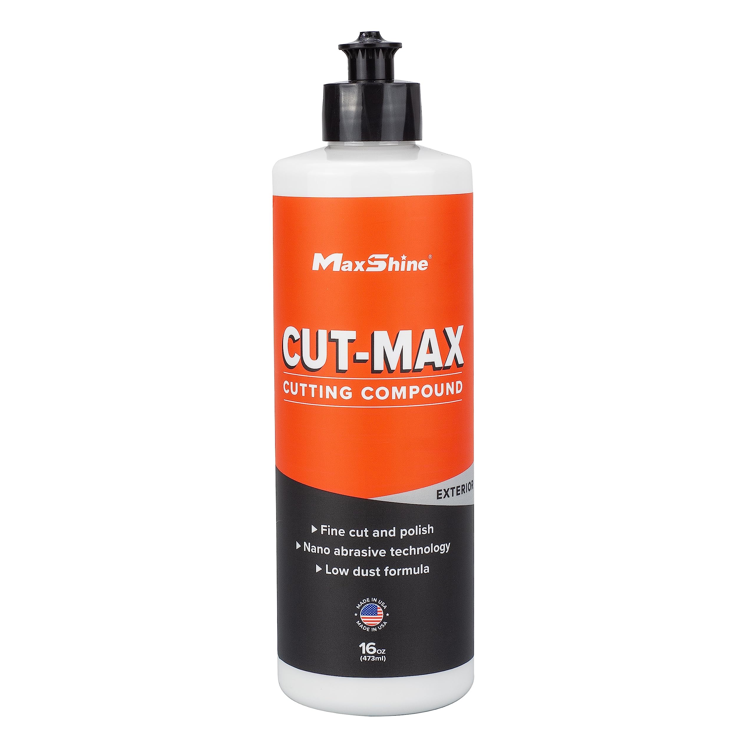 Cut Max Maxshine 16oz Fast-Cutting Compound | Professional Car Paint Correction Polish for Scratch & Heavy Swirl Removal | Buffing & Polishing Compound | Auto Detailing Supplies for Car Care